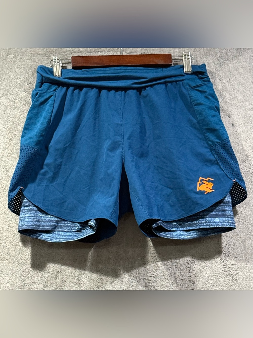 Blue Rabbit Lined Running Gym Athletic Training Shorts Men's Medium